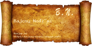 Bajcsy Noémi névjegykártya